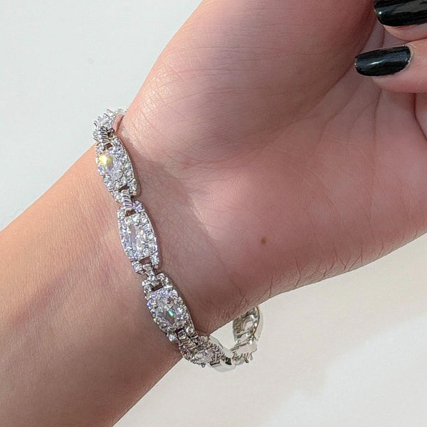 Tile Cut Cz Bracelet