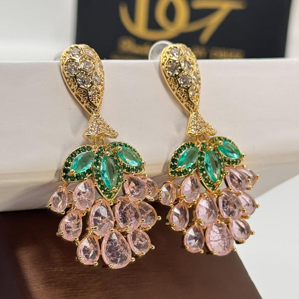 Pink Cz Crush Earrings