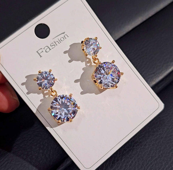 Diamond Cut Cz Earrings